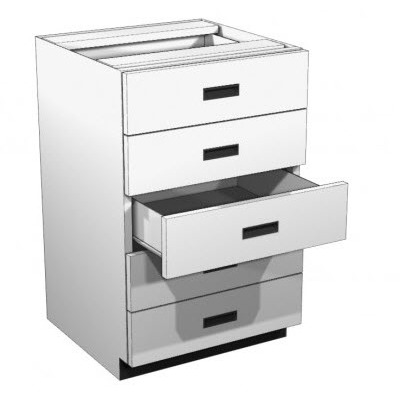 5-Drawer Lozier Metal Rx Cabinet