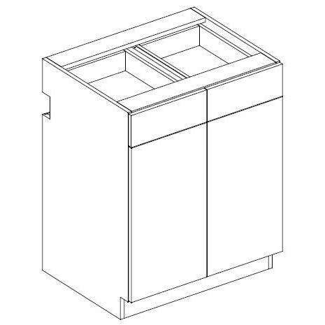 RX14D2 Combo Drawer Unit/ Double Door/1-shelf 2-Widths Available